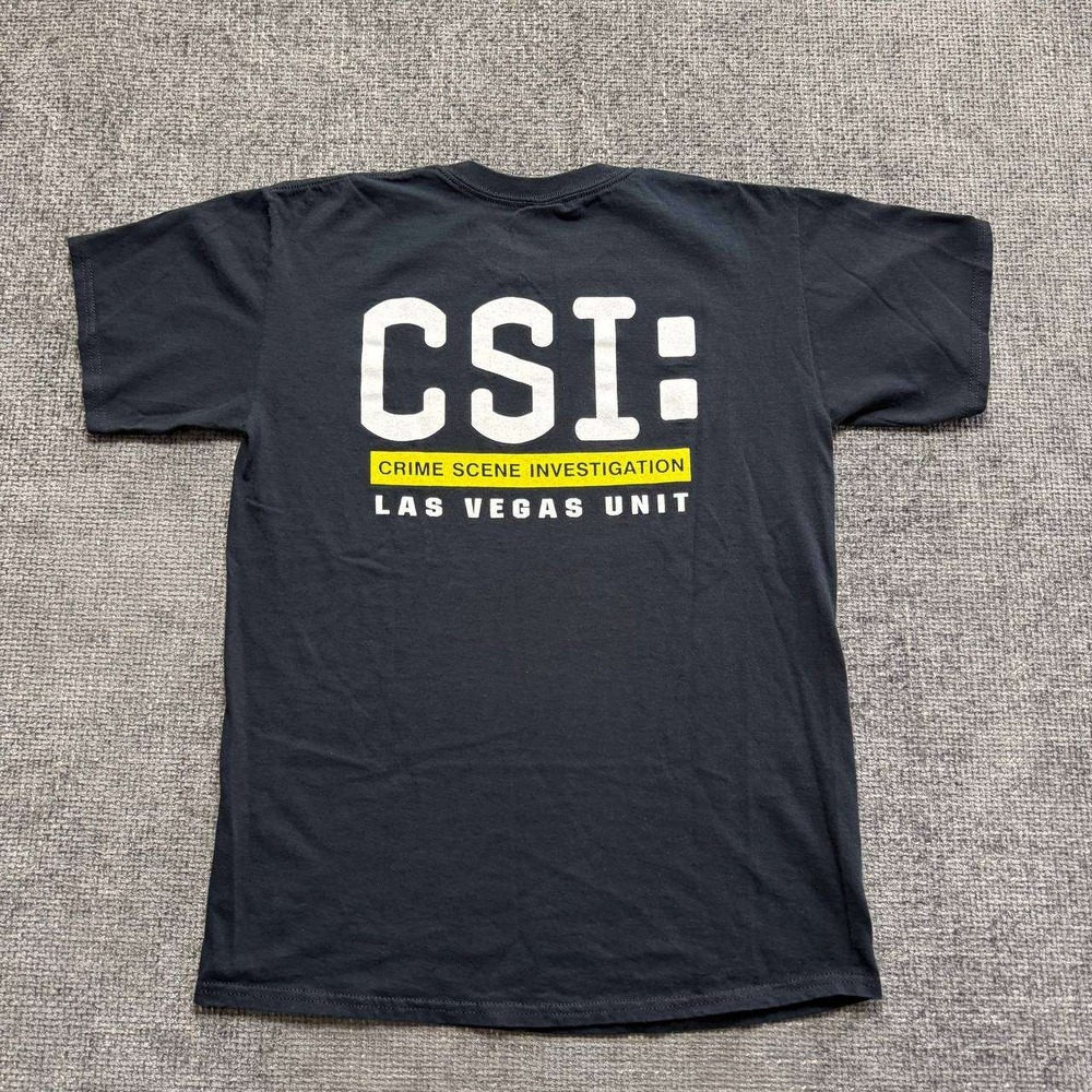 Gildan CSI Crime‎ Scene Investigation T-Shirt Mens Medium Black Las Vegas Unit